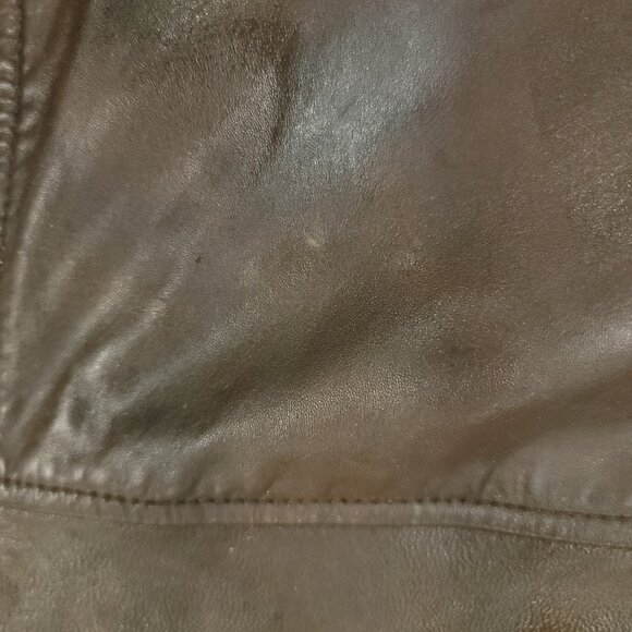 Leather Jacket Women's Large? Brown Zip Front Hand Painted Horses Modified - Picture 16 of 16